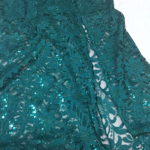 Floral Lace Sequined Dress - Picture 4 of 6